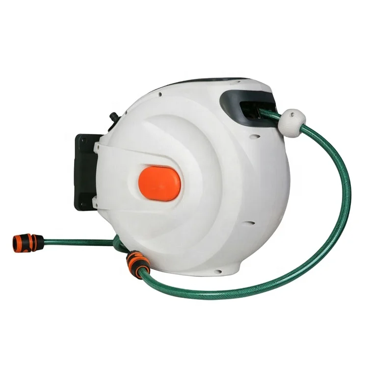 

Wall Mounted Retractable Automatic Portable Garden Water Hose Reel 15M