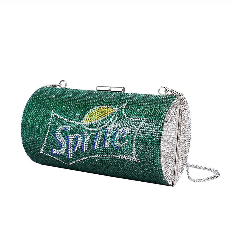 

Coke,blue pepsi,sprite bling Diamond Purses Crystal Women Clutch Bags Wedding Zero Wallet Diet Coke Cola Evening Bag, 6 color