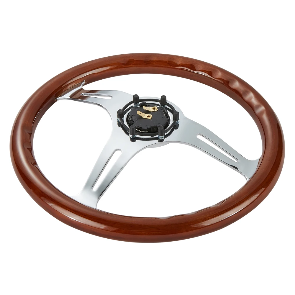 
KYOSTAR 350mm 6-Bolt Classic Wood Grain Steering Wheel 