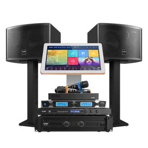 Stereo home audio set Home living room karaoke speaker full set of karaoke machine amplifier wireless microphone microphone