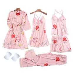 2021 Factory Wholesale Womens Pajama 5 piece Sets 