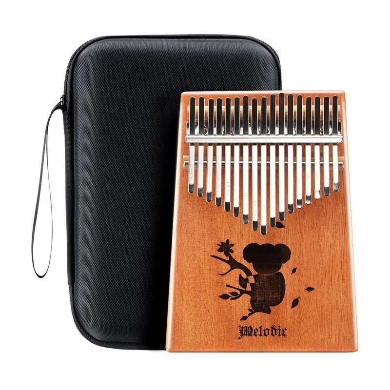 17 Key Kalimba Thumb Piano Finger Mbira Kids Adults Instrument Bear Shaped Transparent (KOALA)