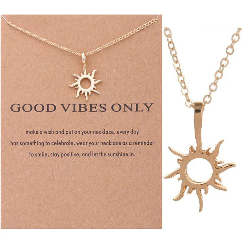 

Newest Arrival Gold Plated Sun Pendant Necklaces European Hollow Sun Choker Necklaces