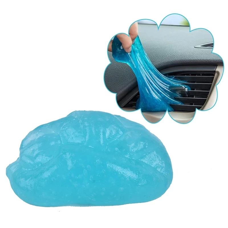 

Car Wash Glue Slimes Mud Cleaner Dashboard Air Vent Keyboard Cleaning Gel Jelly Mobile Computer Gap Dust Dirt Cleaner Tool, Blue
