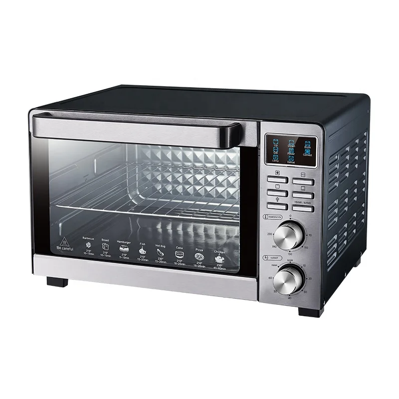 45l 100-250 Degree Adjustable Electric Toaster Oven Baking Oven ...