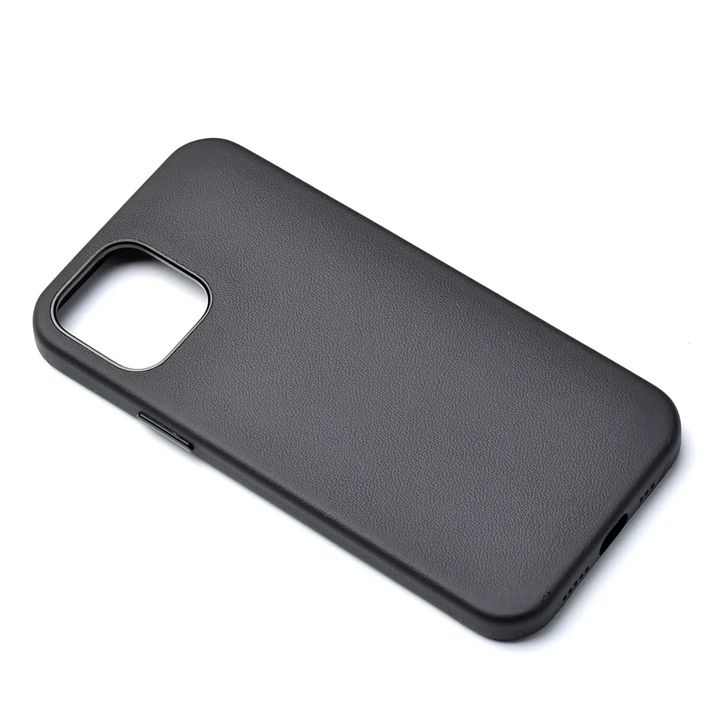 

Luxury Italian leather phone case mobile phone bags & cases For iPhone 12 real full leather phone case For iphone 11Pro, Black