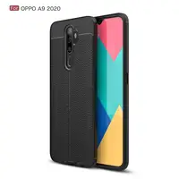 

Litchi Leather Pattern TPU Back Cover Phone Case For OPPO A9 2020/A5 2020/A11x