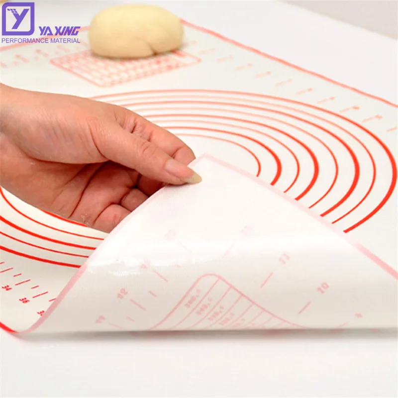 

Silicone Non stick Kneading Rolling Dough Mat Baking Pad with Scale Bakeware, Black, white, red,grey