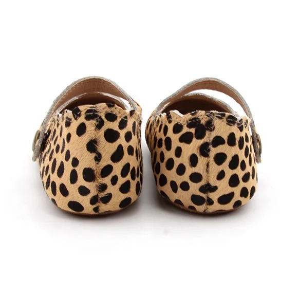 
Popular RTS Mary Jane Shoes Genuine Leather Leopard Soft sole Girls Shoes 