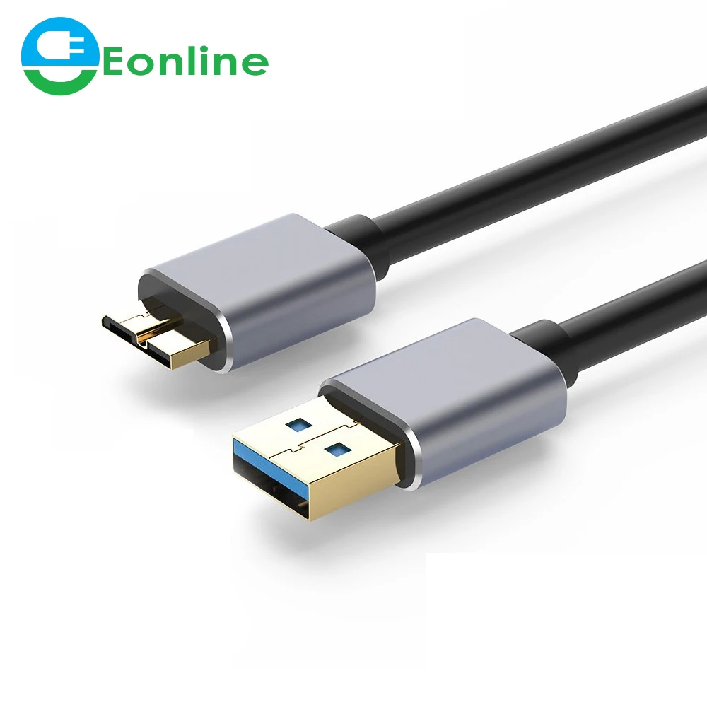 

EonlineHard Disk SSD Cable Sync Cable USB 3.0 to micro B USB Cord External Hard Drive HDD for Samsun charging USB Hard Drive, Black
