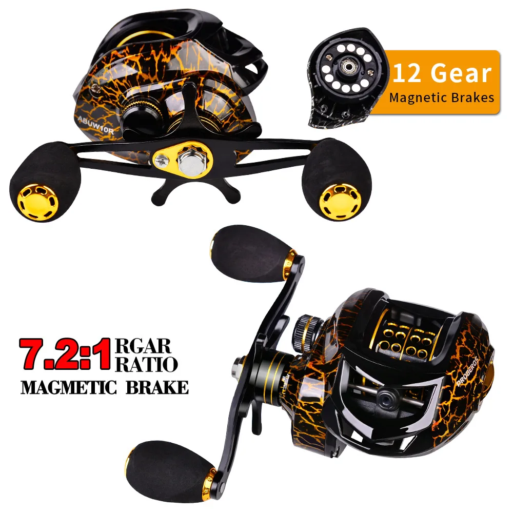 

So-Easy Bearings Waterproof Left/Right Hand Baitcasting Fishing Reel High Speed Fishing Reel with Magnetic Brake System