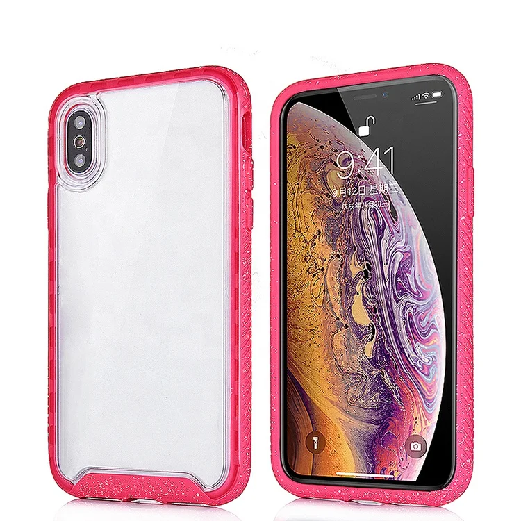 

2019 shockproof color spot 2 in 1 custom logo mobile phone hard case back cover for iPhone xr f52, Red black white yellow grey blue red2 skyblue;deepred;pink