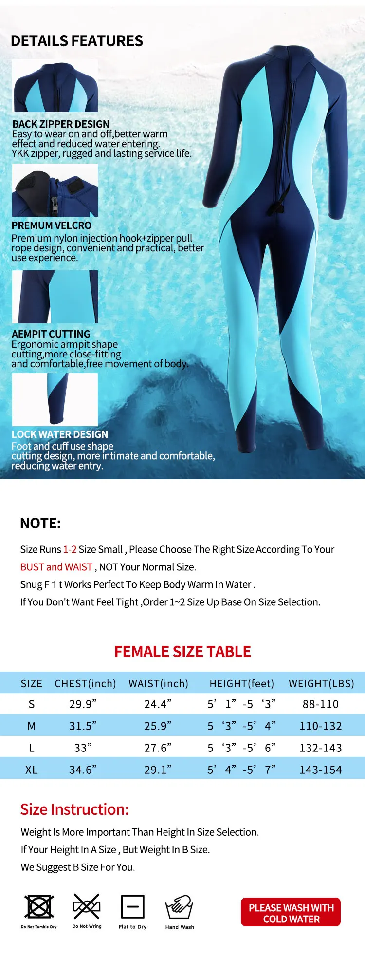 New Design Women Scuba Diving Suit Custom Printing Smooth Skin