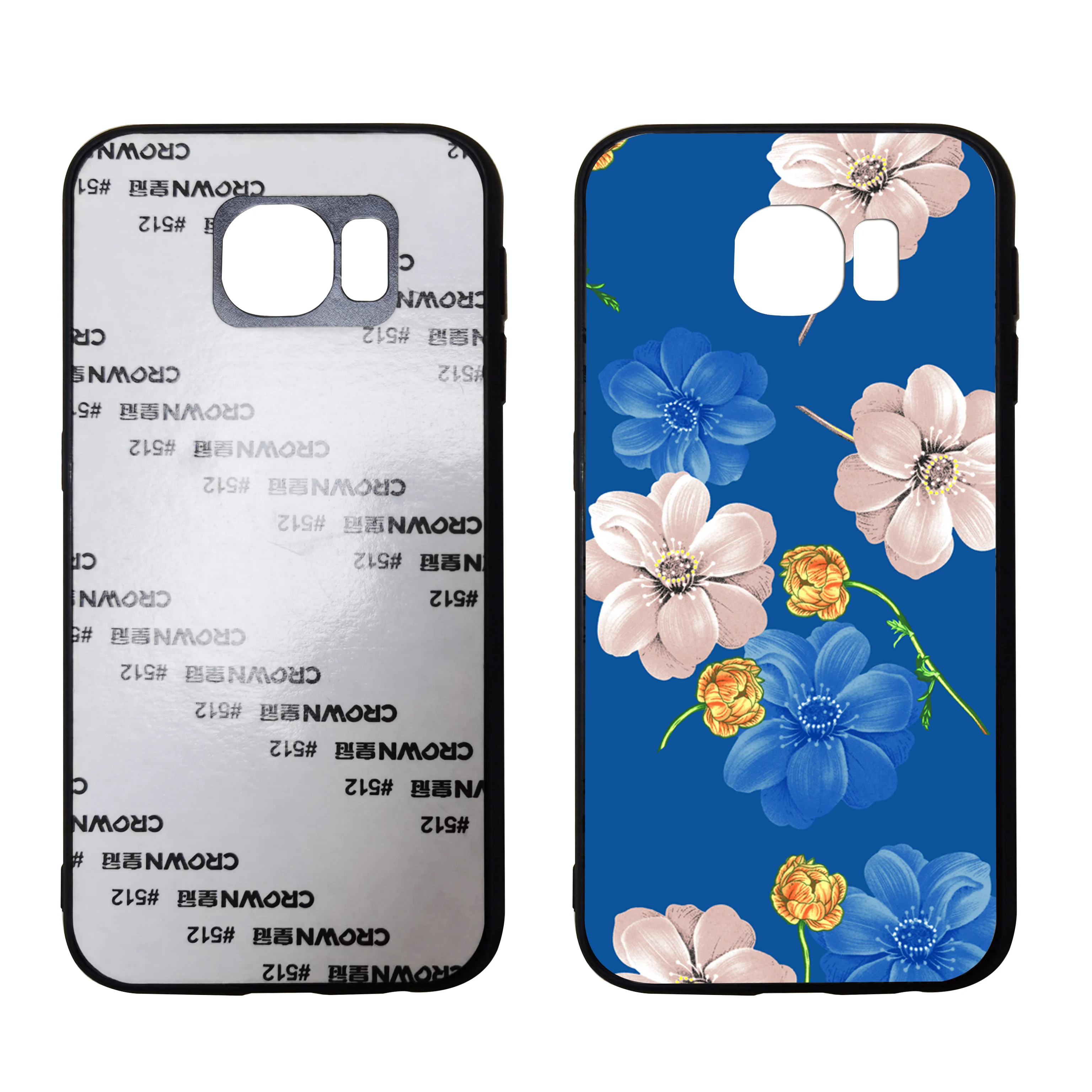 

Accessories Handphone 2D Sublimation blanks Soft TPU+PC+ Aluminum Cell Phone case For Samsung S6, White