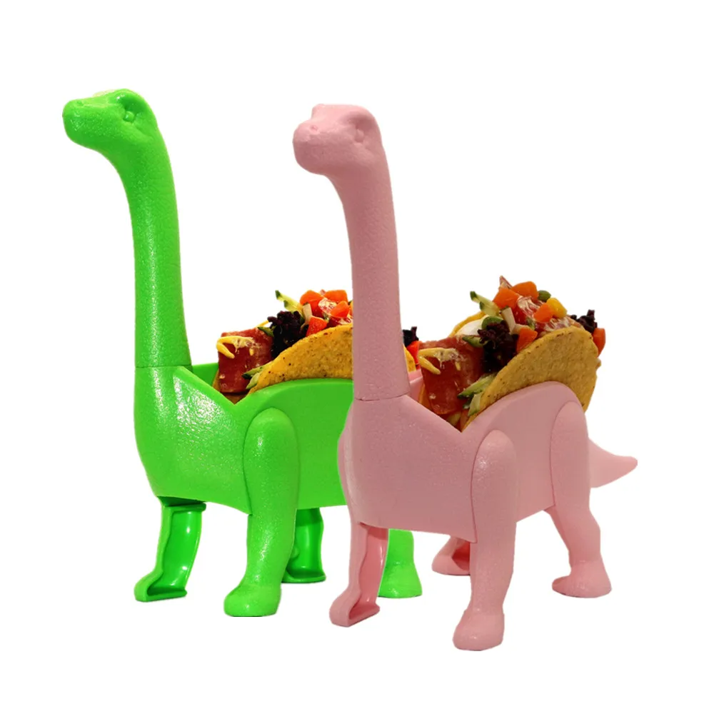 

CHRT Amazon 2021 Dinosaur taco holder Wholesale Plastic 2 pack Tacos Dino Taco Holder Plate for Kids