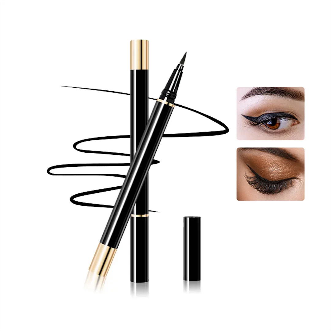 

2020 New Trendy No Glue Adhesive Eyeliner Black Clear Liquid Magic Eyeliner Pen