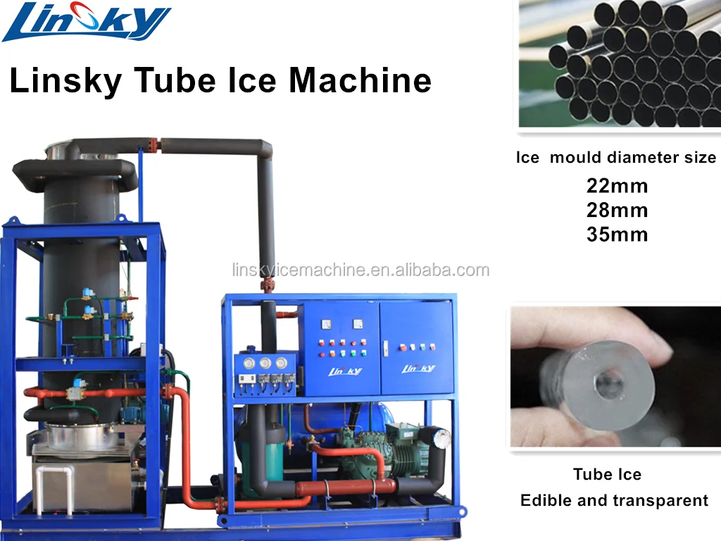 Ice Tube Machine Cube Maker 10ton Tube Ice Machine Automatic Ice Maker