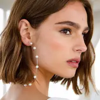 

2019 new style pearl big Hoop earrings Fashion exaggerated personality pearl earrings