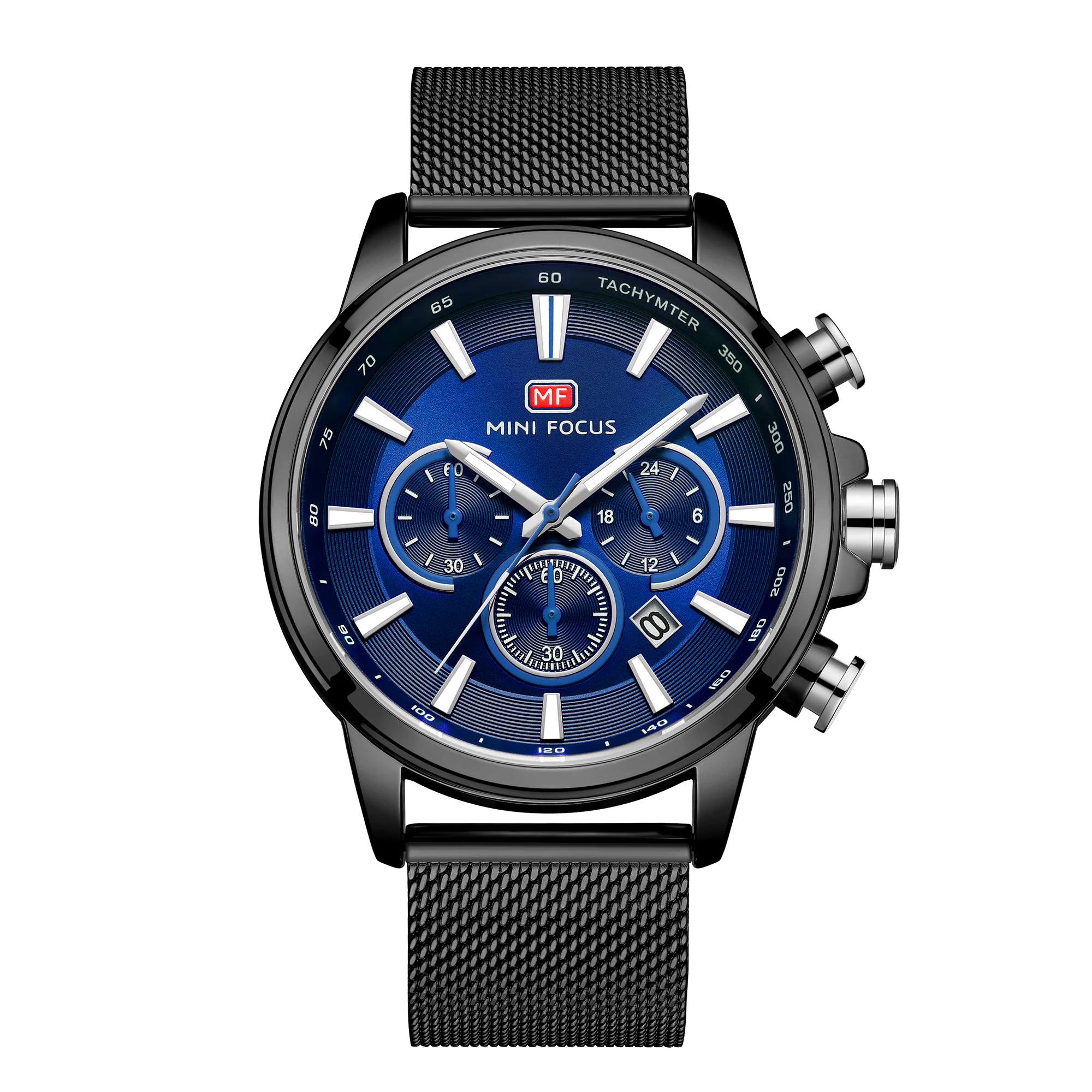 

2021 New Style Casual Fashion Gift Box Men Watch Calendar Luminous Waterproof Steel Mesh Men's Wrist Watches Relojes De Cuarzo, 4 colors