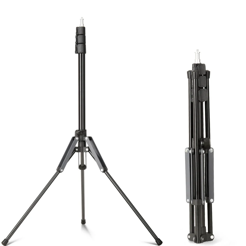 

QZSD LS26-4A 190CM High Lightweight Aluminum Portable Ring Light Stand 74.8 Inch Photo Studio And Video Ring Light Tripod, Grey