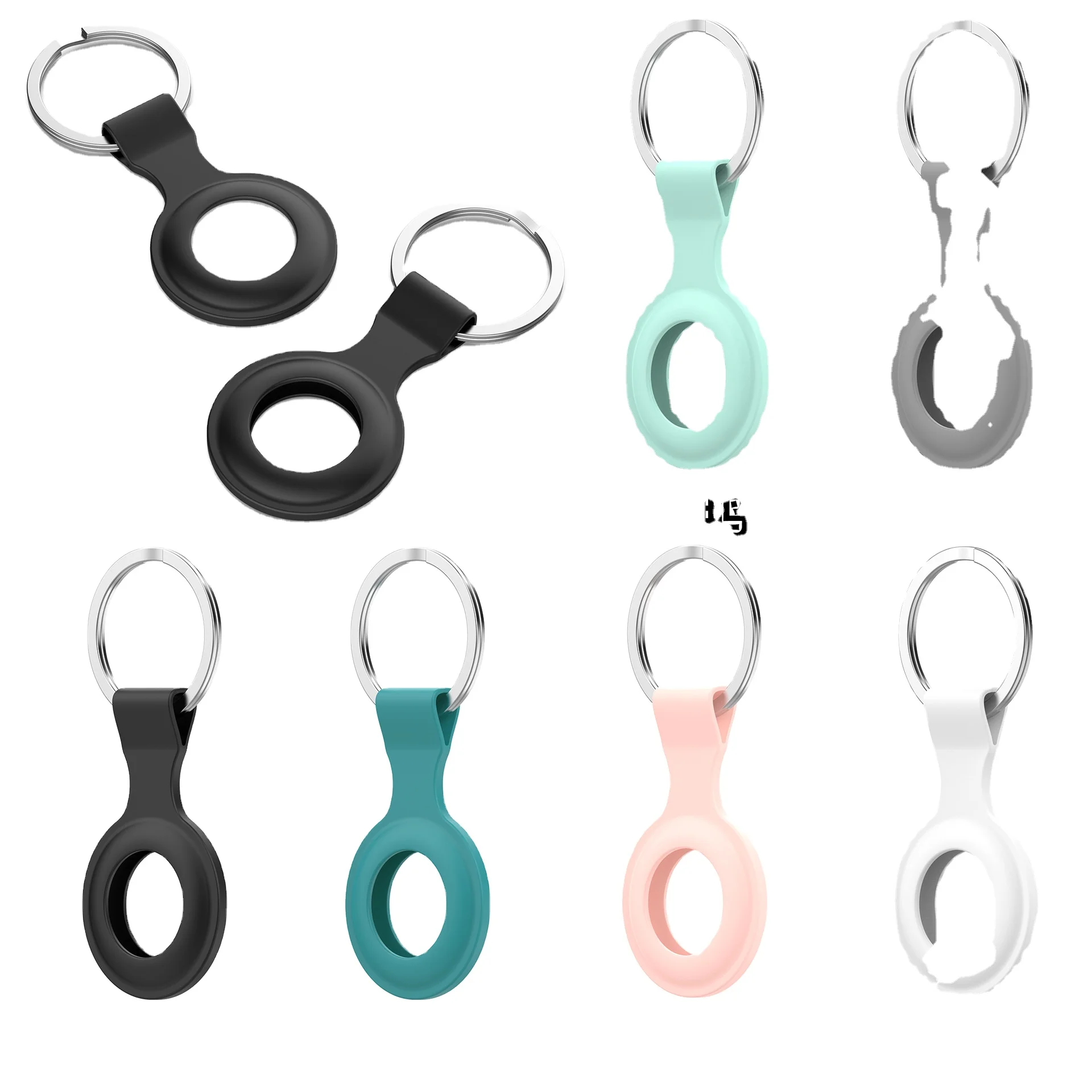 

Multi-color For Apple Airtags Loop Liquid Silicone Protective Sleeve For Apple Locator Tracker Anti-lost Device Keychain