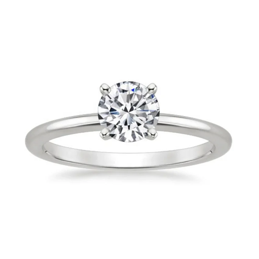 

HY Four prong 0.5ct solitaire lab created diamond DEF color VS Clarity classic engagement ring in 14k gold, Gold color