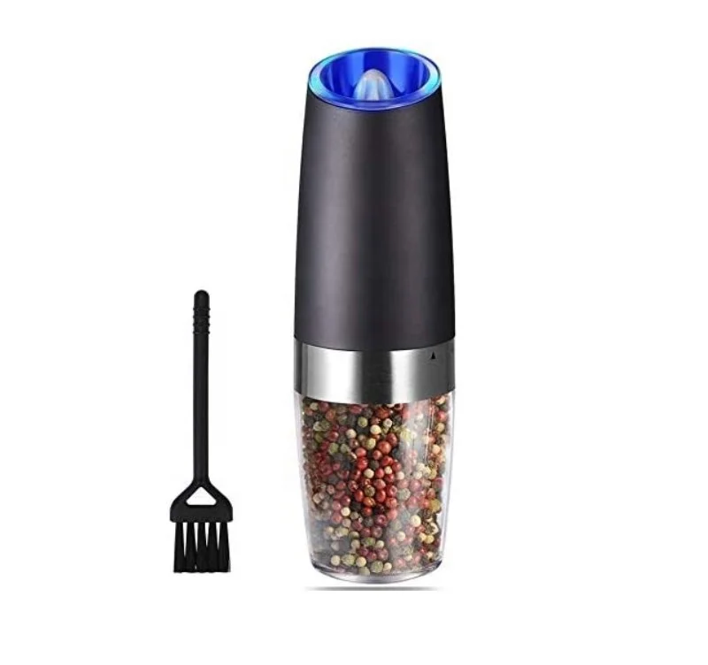 

Electric Battery Operated Spice Salt and Pepper Grinder Set of 2 Pepper Mill with Blue LED Light