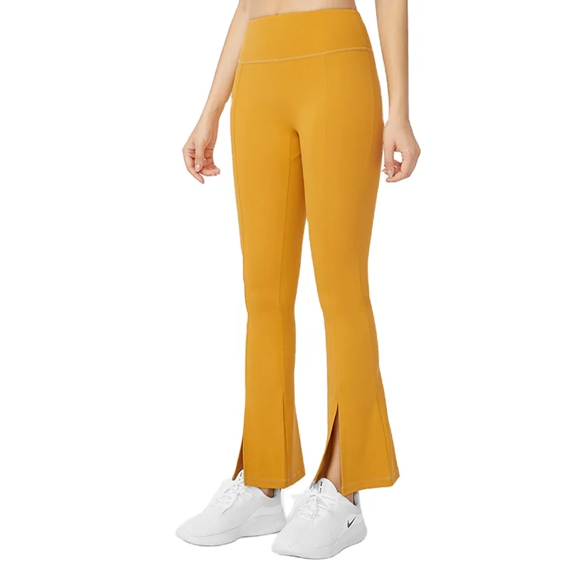 

CPY46 Nylon Fabric Spring Winter Sports Plus Size Fitness Tight High Waist Flare Custom Logo Leggings Yoga Pants