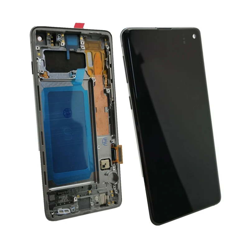 

Wholesale mobile phone display lcd touch screen digitizer assembly original with frame for Samsung Galaxy S10