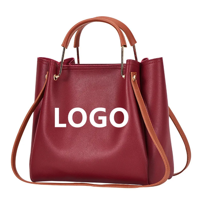 

Custom Women Handbags Casual Large Capacity Shoulder Bags Fashion Women Tote Bags, White, burgundy, green, black, pink, grey, brown