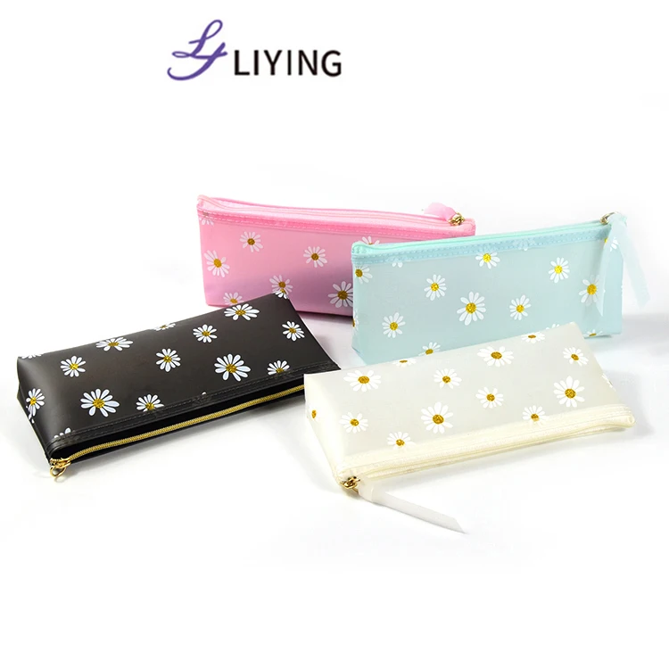 

Wholesale Custom Makeup Brushes Bags For Gift Daisy Cosmetic Bag