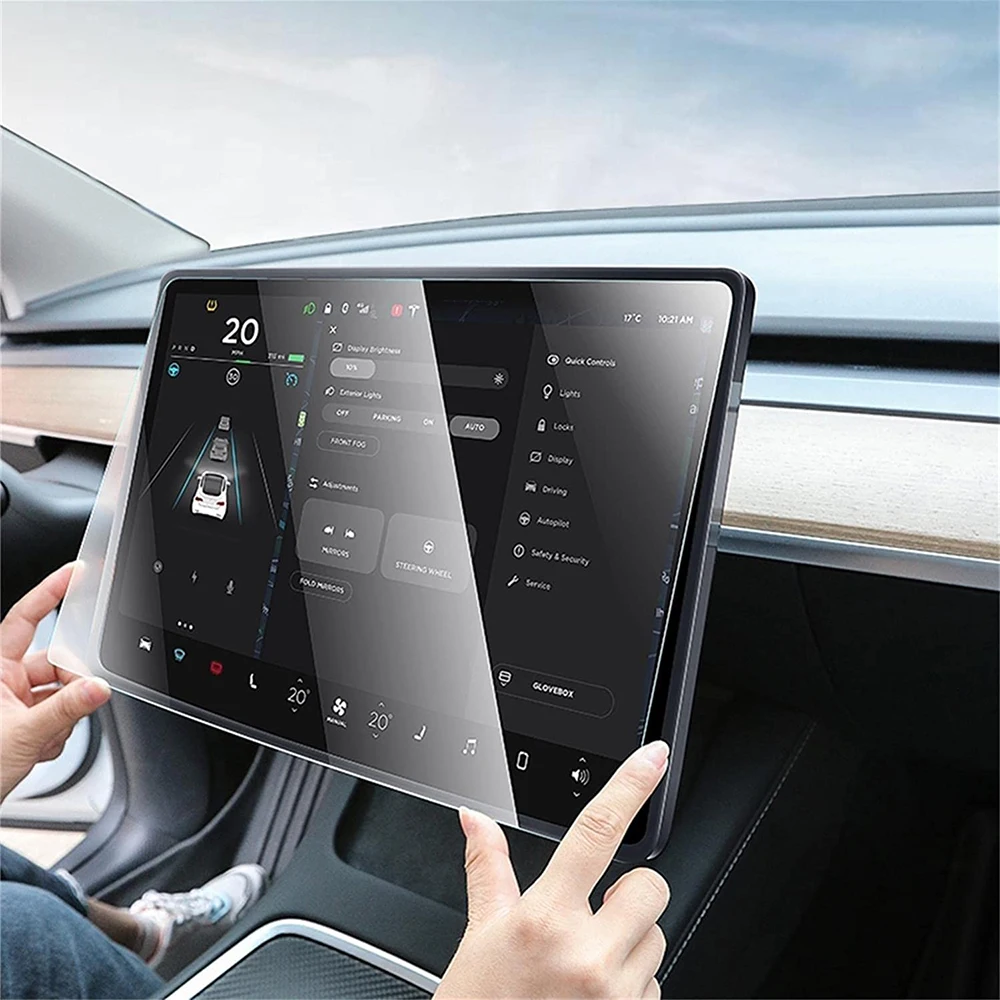 

Screen Protector HD Anti-Glare Tempered Glass Screen Cover for Model 3 and Model Y Center Control Touchscreen, Transperant