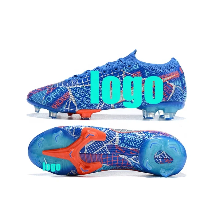 

Superfly 7 SE FG 39---45 Youth literature and art high quality comfortable breathable football shoes, Blue