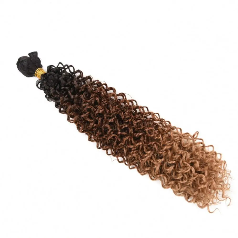 

MYZYR KinkyCurly Hair Weave 20"26" 30" Synthetic Hair Bundles With Closure OmbreHair Bundles Synthetic Hair, Pink,black