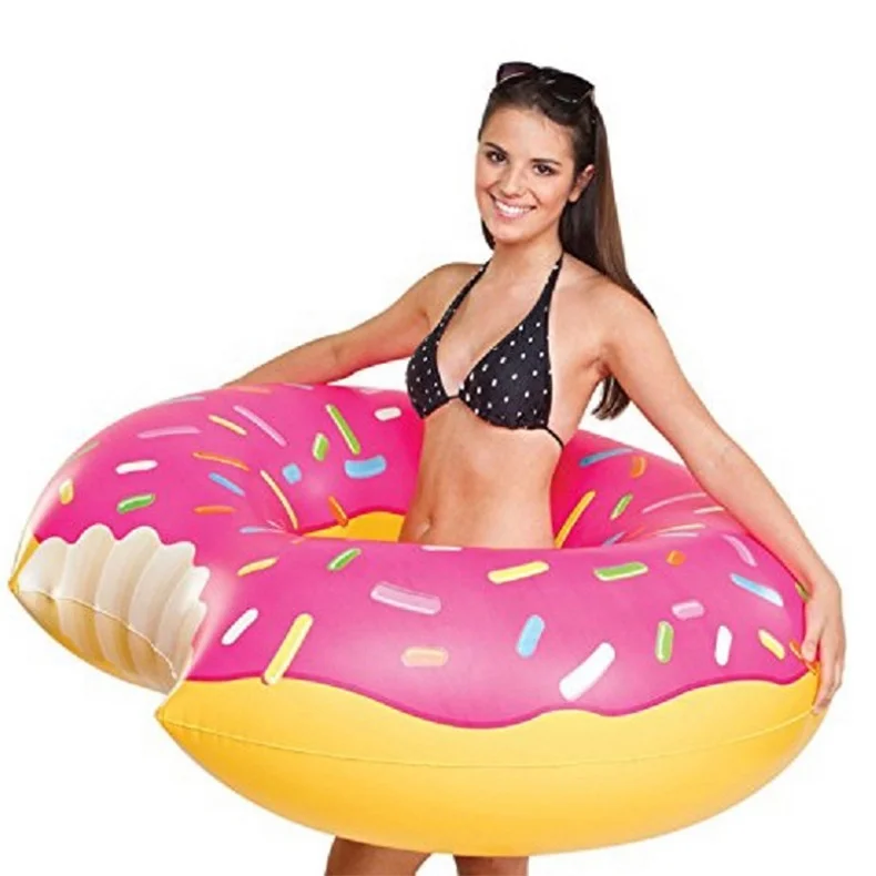 

Inflatable Swimming Ring Donut Pool Float for Adult Kids PVC Mattress Rubber Ring Pool Toys Water Seat, Picture