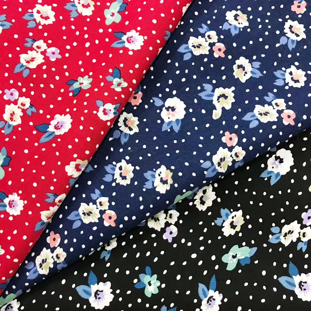 Ready Stock Wholesale 40S Cotton Custom Print Poplin Fabric Woven for Girls/Boys Clothes Bags Shirts Home Decor