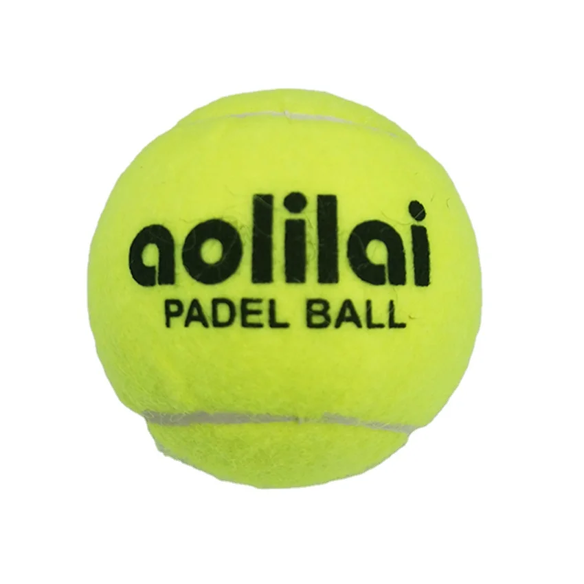 

2022 Hot Selling 2.5 Inch 45% Wool+Natural Rubber Padel balls High Quality Custom Logo Wholesale, Yellow