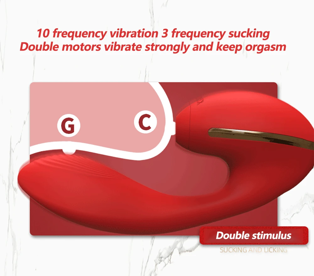 2 In 1 Wearable Heating Vibrator Sucking G Spot Clitoris Stimulation