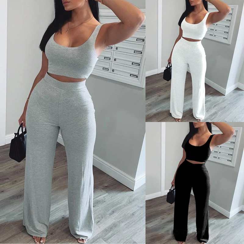 

Plus size 2 two piece pant women clothing set 2020 fashion fall clothes apparel for women