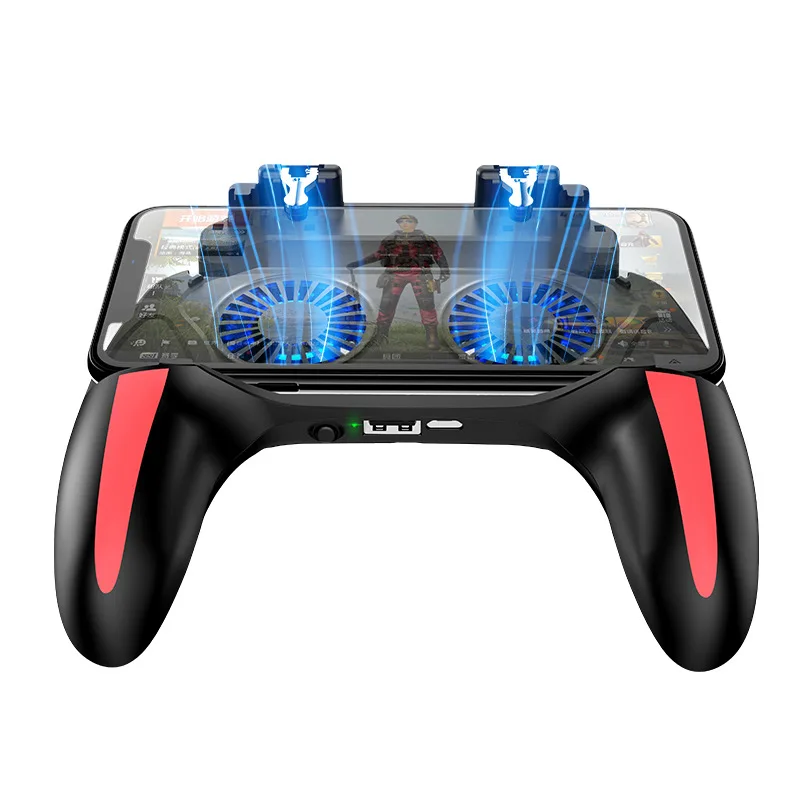 

H10 Double fan heat dissipation eat chicken artifact 4 in 1 bracket game controller mobile cooling fan for gaming