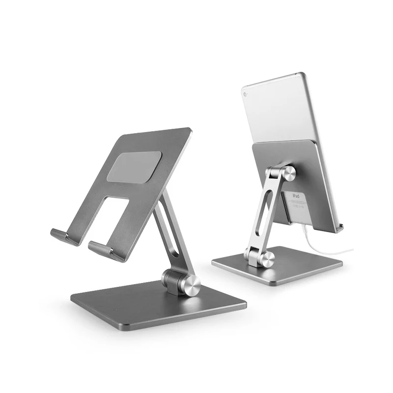 

2021 Cell Phone Aluminum Alloy Foldable Mobile Phone Holder Tablet Stand For iPad iphone Samsung, Black,silver