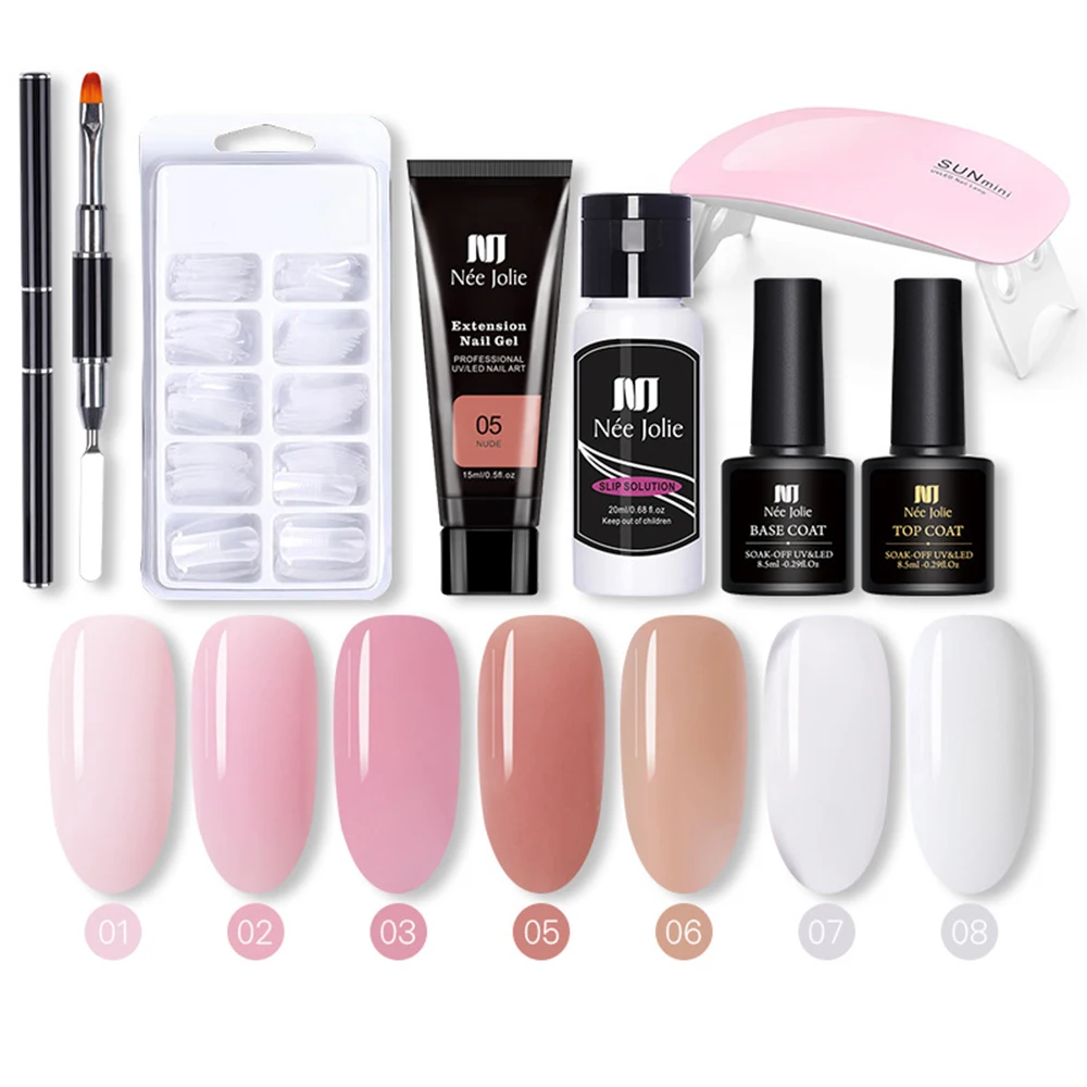 

Wholesale High Quality Private Label Professional Poly Gel Nail Kit With Uv Led Lamp