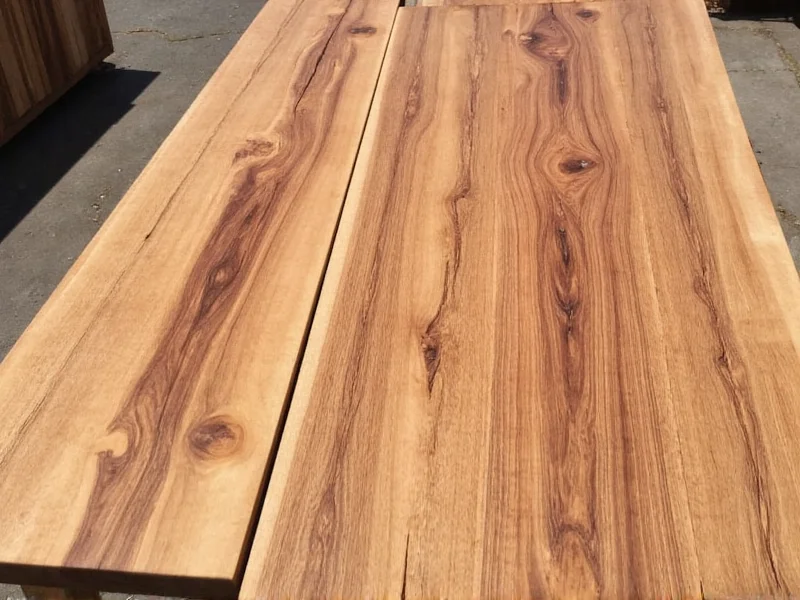 Reclaimed wood table showing natural grain patterns