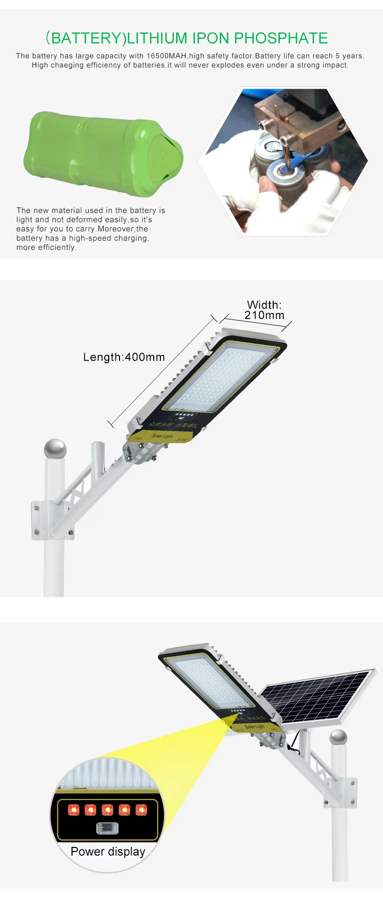 solar power led street light