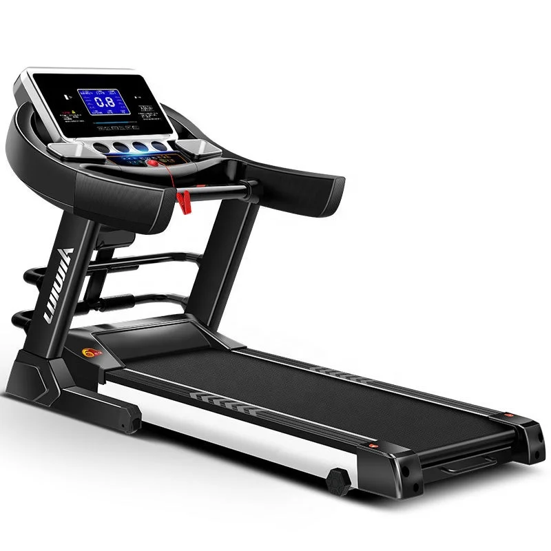 

Factories sell household electric treadmill folding shock absorption mute music multi - single function sports fitness equipment, Black