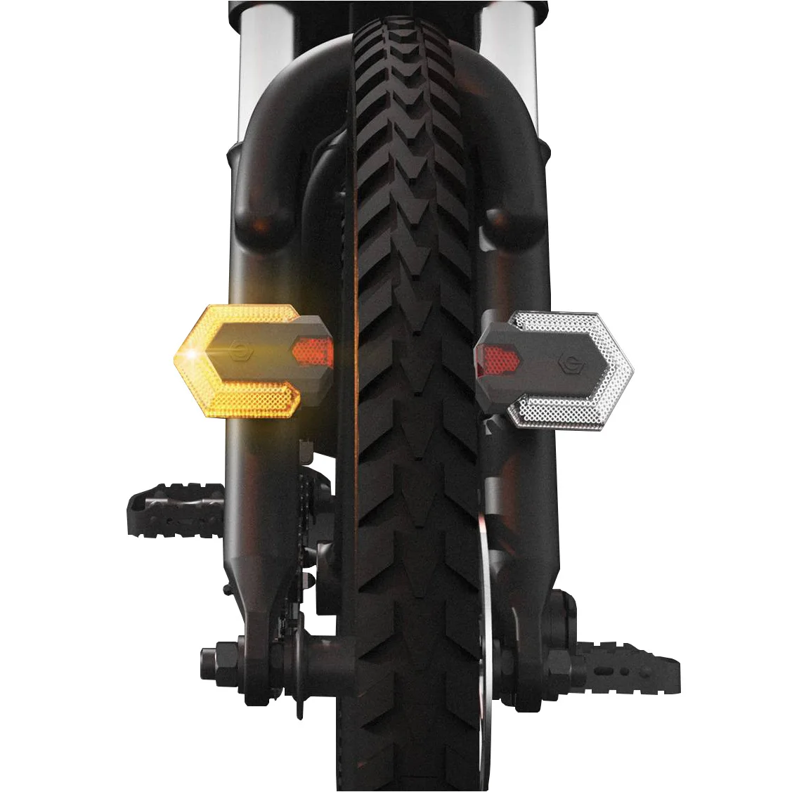 

New creative wireless remote control waterproof bicycle LED turn signal bicycle mountain bike turn signal warning light, Black