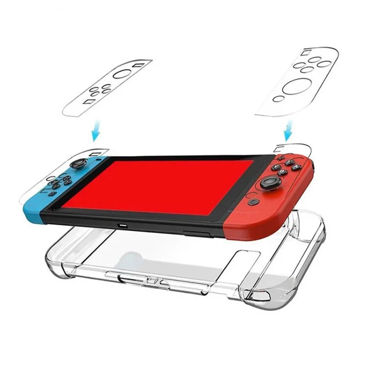 

Protective Replacement Transparent Crystal Clear TPU Back Cover Hard Shell Case For NS Nintendo Switch