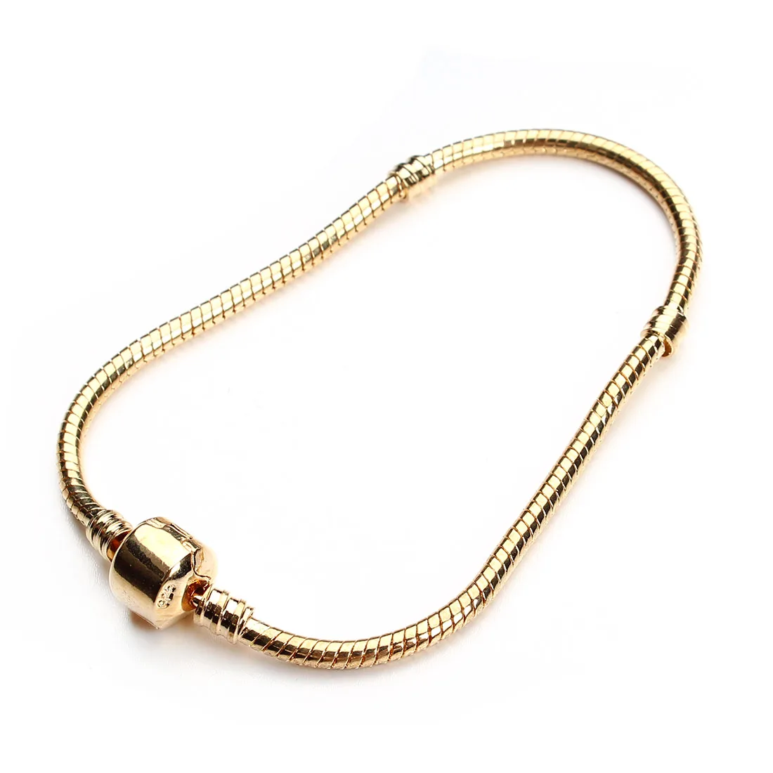 

Gold Silver Pan Bracelet Daisy Chain Clasp Snake Bone Chains Bracelet Charm Fit Original Pan Bangle Women Jewelry DIY