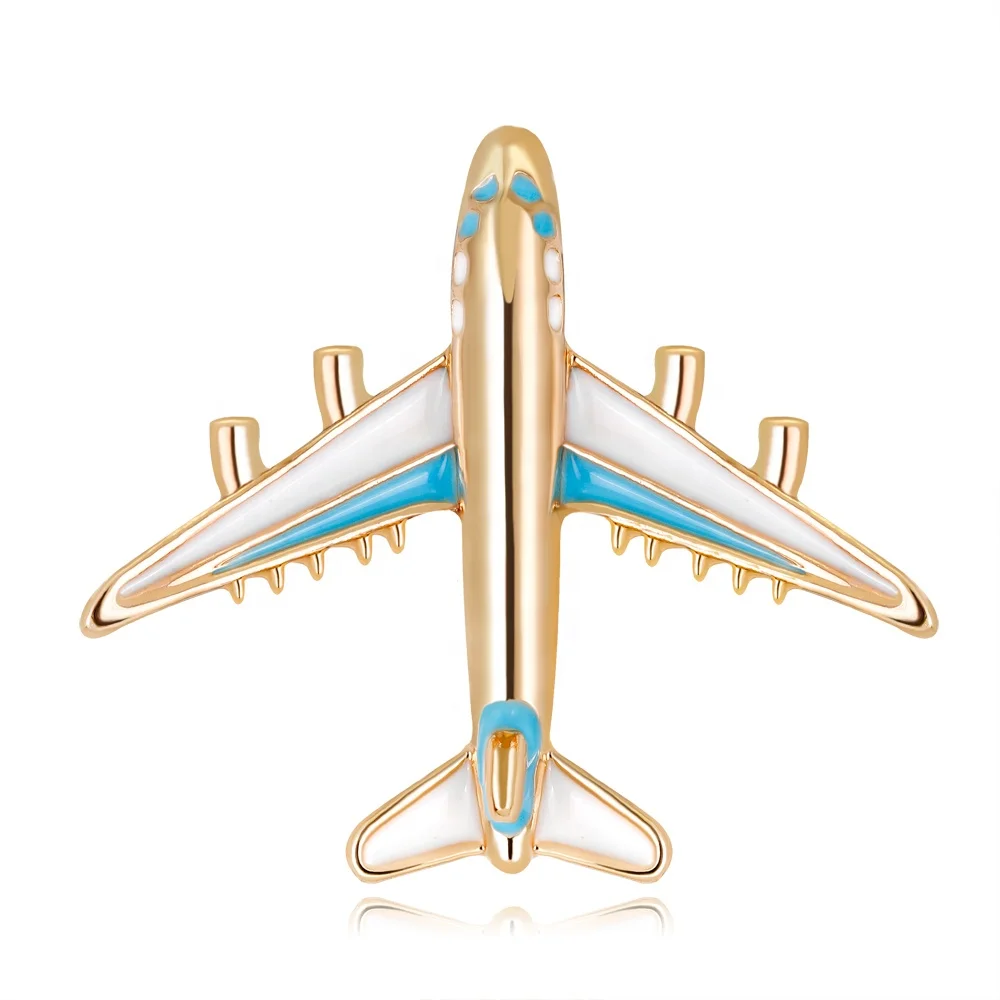 

Fashion Cartoon Style Airplane Dripping Brooch Jewelry, Picture shows