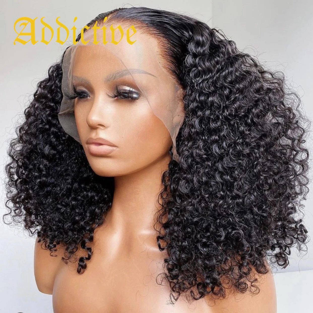 

Addictive Human Brazilian Hair Short Curly Wave Lace Frontal Wig